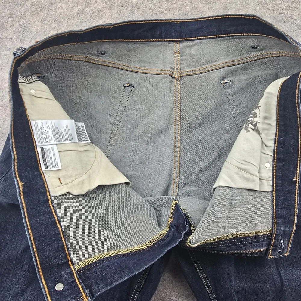 Levis 541 Athletic Taper Mens 46x28 Jeans Dark Wash Blue Cotton Blend Denim